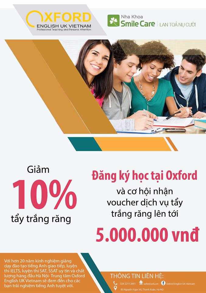 Học tiếng Anh hay thêm tự tin với nụ cười trắng sáng